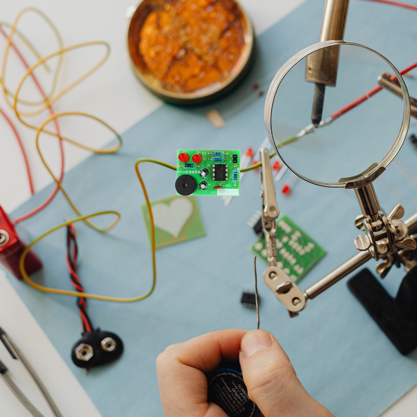 Learn Diy Electronics - Kit d'entraînement à la soudure 5-en-1