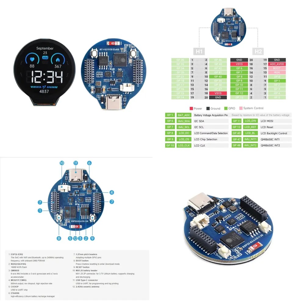 Esp32 Wifi Bluetooth - Carte de développement ESP32-S3 avec écran