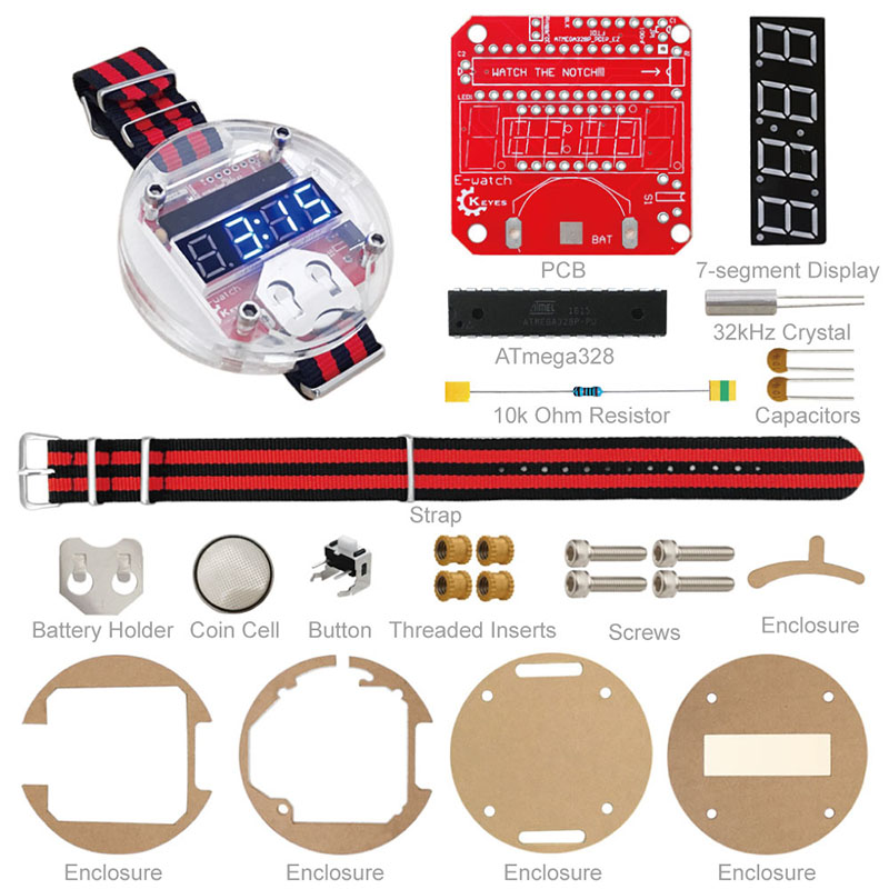 Kit d'horloge LED à puce uniqu - Learn Diy Electronics avis et prix