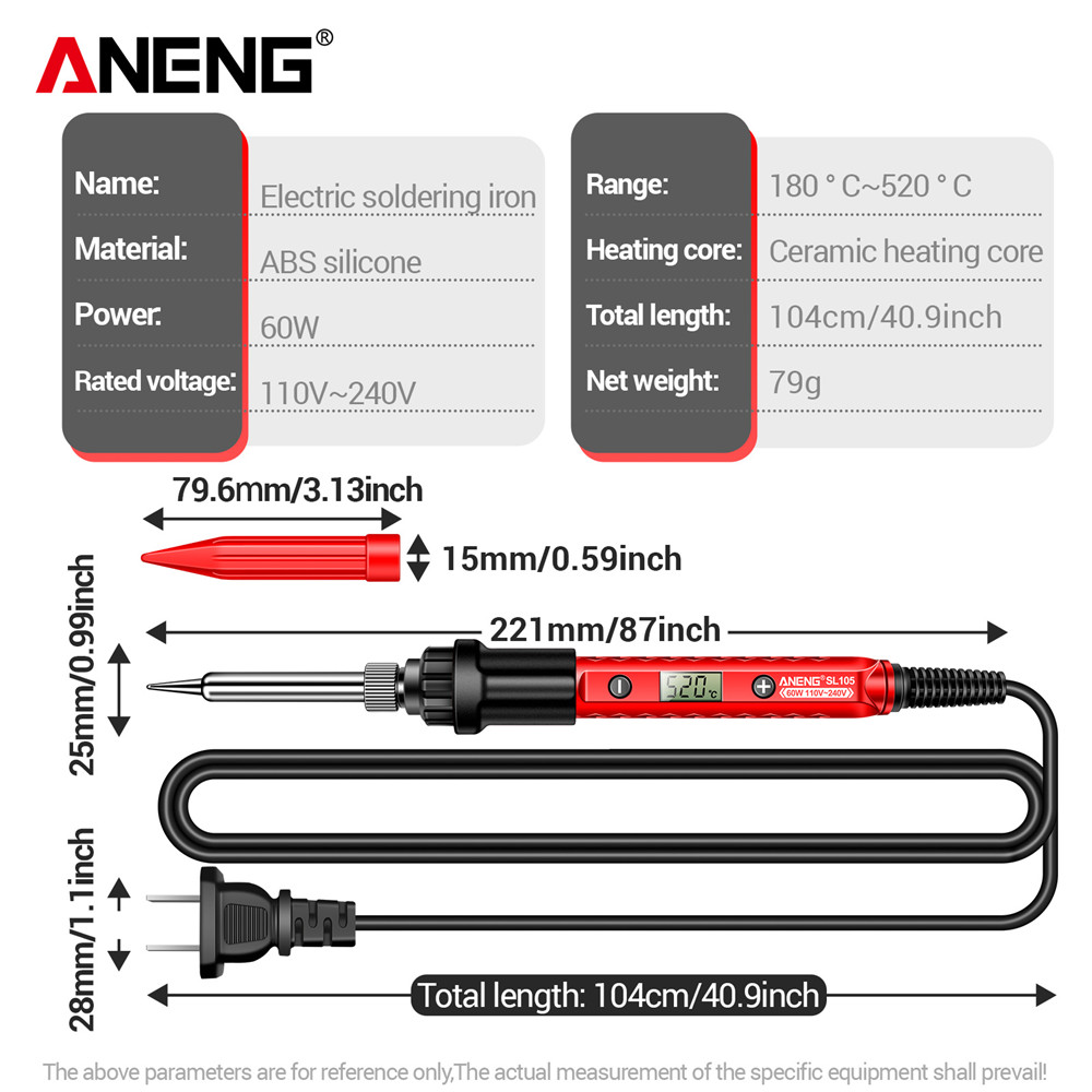 ANENG SL105 fer à souder élect - Soldering Iron Kit avis et prix
